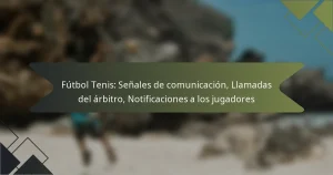 Fútbol Tenis: Señales de comunicación, Llamadas del árbitro, Notificaciones a los jugadores